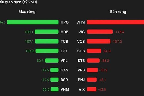 Khối ngoại nối dài chuỗi bán ròng, VN-Index quay đầu giảm