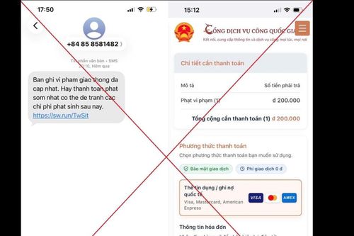 Công an Hà Nội cảnh báo tin nhắn 'phạt nguội' giả mạo để chiếm đoạt tiền