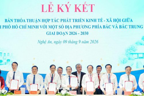 TP. Hồ Chí Minh và 8 tỉnh, thành phía Bắc, Bắc Trung Bộ ký kết hợp tác giai đoạn 2026-2030