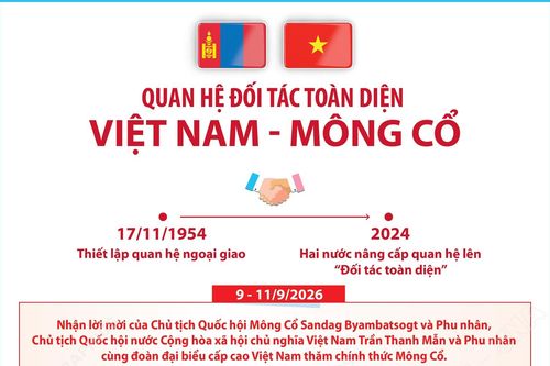 Quan hệ Đối tác toàn diện Việt Nam - Mông Cổ