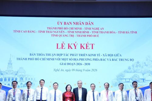 TP.HCM và 8 tỉnh, thành phố Bắc và Bắc Trung bộ hợp tác phát triển kinh tế xã hội 2026 - 2030