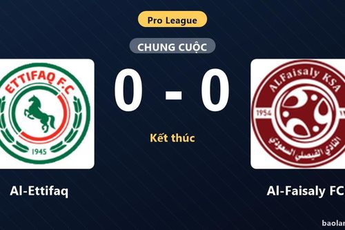 Thống kê trận đấu Al-Ettifaq 0-0 Al-Faisaly FC: Trận hòa không bàn thắng
