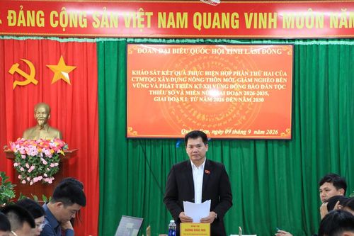 Đoàn ĐBQH Lâm Đồng khảo sát chương trình mục tiêu quốc gia tại Quảng Sơn