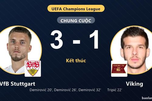 Demirović lập hat-trick nhấn chìm Viking, VfB Stuttgart thắng trận mở màn Champions League
