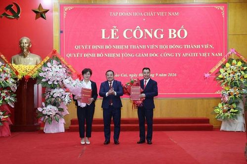 Kiện toàn lãnh đạo Apatit Việt Nam, ông Nguyễn Viết Hiến giữ chức Tổng Giám đốc