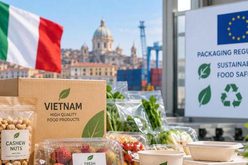 Xuất khẩu thực phẩm sang Italia cần lưu ý quy định mới về bao bì