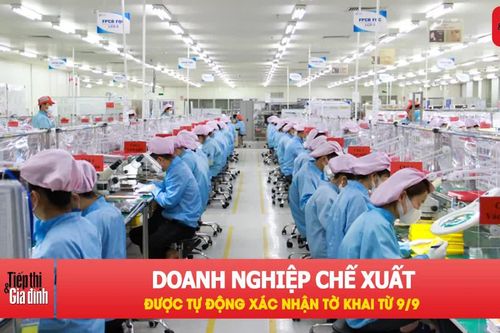 Từ 9/9 tự động xác nhận tờ khai cho doanh nghiệp chế xuất.