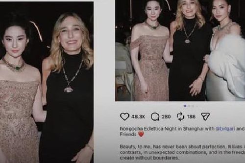 Hồ Ngọc Hà bị Lưu Diệc Phi cắt khỏi khung hình chụp chung ở Thượng Hải: Có thân thiết nhau đâu mà…