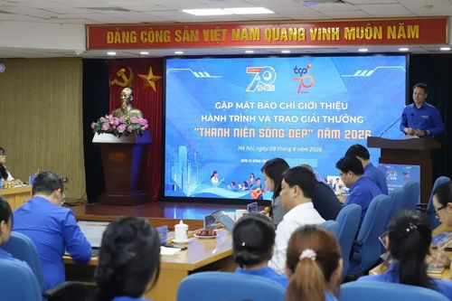 Hành trình 'Thanh niên sống đẹp 2026' tìm kiếm và tuyên dương 20 thanh niên tiêu biểu