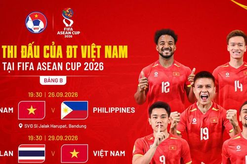 Lịch thi đấu mới nhất ĐT Việt Nam tại FIFA ASEAN Cup 2026