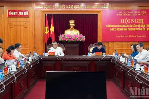 Thông qua dự thảo báo cáo kết quả kiểm tra, giám sát (đợt 3) đối với Ban Thường vụ Tỉnh ủy Lạng Sơn