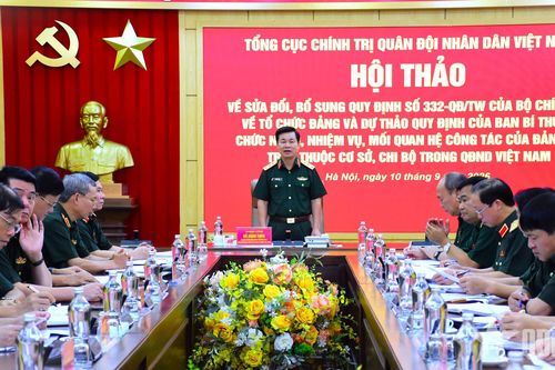 Sửa đổi, bổ sung các quy định bảo đảm tổ chức đảng trong Quân đội đồng bộ, thống nhất