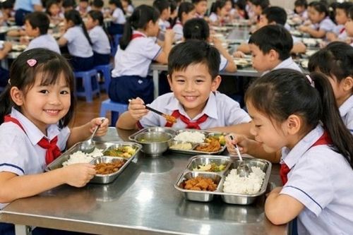Bữa ăn trưa và điều cha mẹ gửi lại ở cổng trường