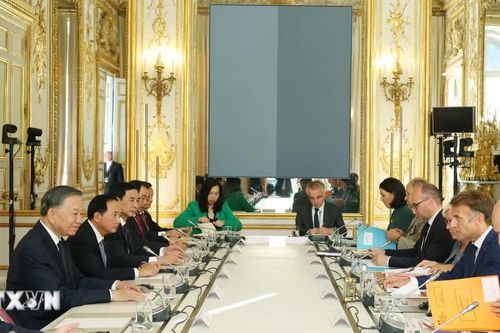 Tổng Bí thư, Chủ tịch nước Tô Lâm hội đàm với Tổng thống Pháp Emmanuel Macron