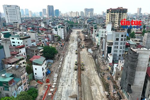 Vành đai 2,5 đoạn Cầu Giấy tăng tốc, dự kiến thông xe kỹ thuật dịp 10/10