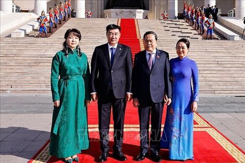 Lễ đón Chủ tịch Quốc hội Trần Thanh Mẫn và Phu nhân thăm chính thức Mông Cổ