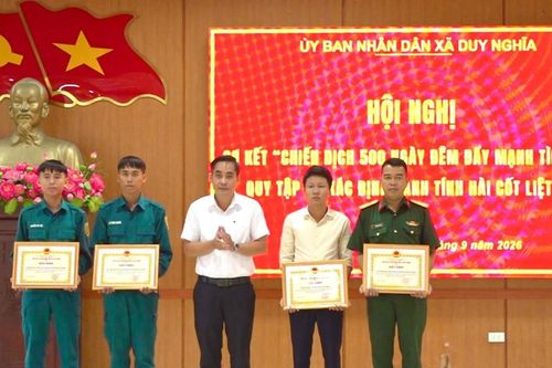 Duy Nghĩa khen thưởng nhiều tập thể, cá nhân trong Chiến dịch 500 ngày đêm