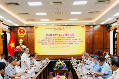 Đoàn Đại biểu Quốc hội tỉnh giám sát việc quản lý, sử dụng tài sản công trên địa bàn tỉnh Gia Lai