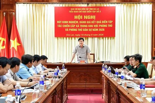 Gia Lai: 14 xã, phường hoàn thành diễn tập tác chiến trong khu vực phòng thủ và phòng thủ dân sự