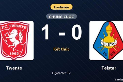Thống kê trận đấu Twente 1-0 Telstar: Sondre Holmlund Orjasaeter tỏa sáng, Twente giành trọn 3 điểm