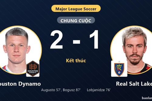 Đánh bại Real Salt Lake 2-1, Houston Dynamo xây chắc vị trí nhì bảng