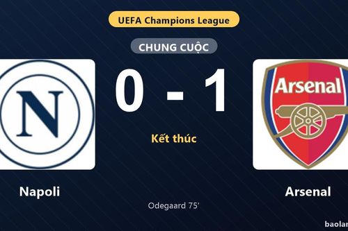Thống kê trận đấu Napoli 0-1 Arsenal: Martin Odegaard tỏa sáng, Arsenal giành trọn 3 điểm