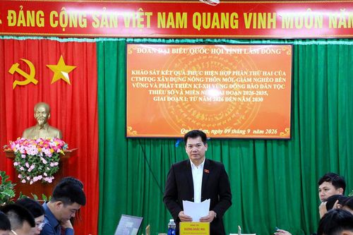 Đoàn ĐBQH Lâm Đồng khảo sát chương trình mục tiêu quốc gia tại Quảng Sơn