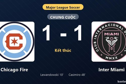 Thống kê trận đấu Chicago Fire 1-1 Inter Miami: Hai đội chia điểm
