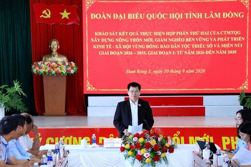 Đoàn ĐBQH Lâm Đồng khảo sát chương trình MTQG tại Đam Rông 3