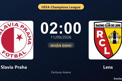Nhận định Slavia Praha vs Lens: Điểm nóng cuộc đua tốp đầu