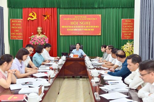 Đoàn kiểm tra, giám sát số 739 làm việc tại Đảng ủy Quân sự tỉnh và phường Bình Thuận