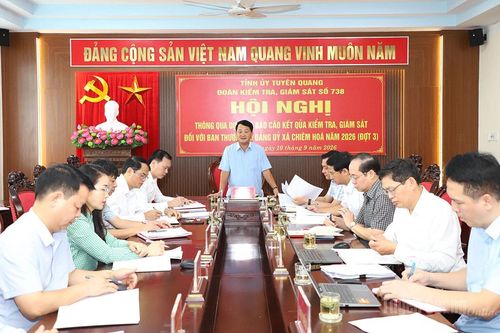 Thông qua dự thảo báo cáo kết quả kiểm tra, giám sát đối với Ban Thường vụ Đảng ủy xã Chiêm Hóa