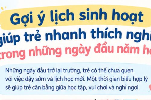 Gợi ý lịch sinh hoạt giúp trẻ nhanh thích nghi trong những ngày đầu năm học