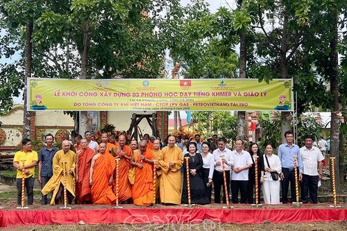 1,5 tỷ đồng xây dựng 3 phòng học chữ Khmer tại chùa Đìa Muồng