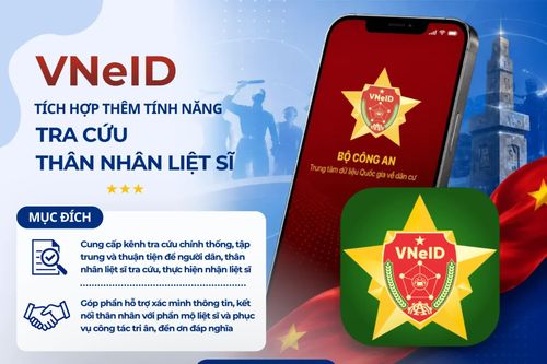 VNeID thêm tiện ích mới: Kết nối thân nhân với liệt sĩ dễ dàng hơn