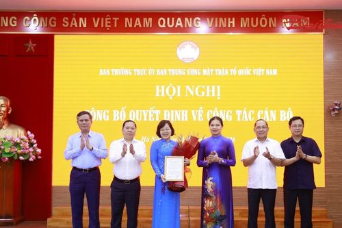 Bà Đàm Thị Vân Thoa được bổ nhiệm giữ chức Thư ký Chủ tịch Ủy ban Trung ương MTTQ Việt Nam