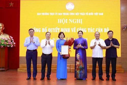 Ban Thường trực UBTƯ MTTQ Việt Nam tổ chức Hội nghị công bố Quyết định về công tác cán bộ