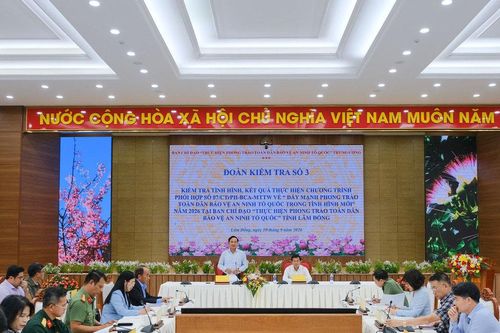 Đoàn kiểm tra Trung ương làm việc với Lâm Đồng về phong trào Toàn dân bảo vệ an ninh Tổ quốc
