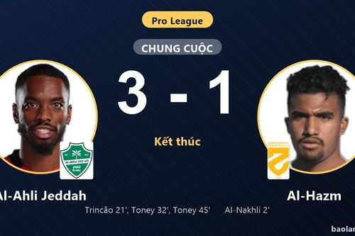 Ngược dòng hạ Al-Hazm, Al-Ahli Jeddah vượt lên vị trí thứ 9 Pro League