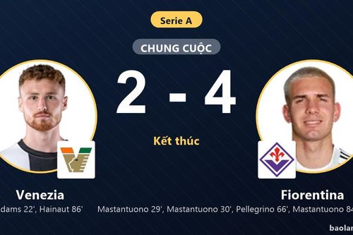 Thua ngược Fiorentina 2-4, Venezia cùng đối thủ chôn chân ở nhóm cuối bảng