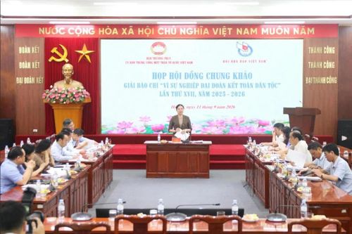 116 tác phẩm vào chung khảo Giải báo chí 'Vì sự nghiệp Đại đoàn kết toàn dân tộc' lần thứ XVII