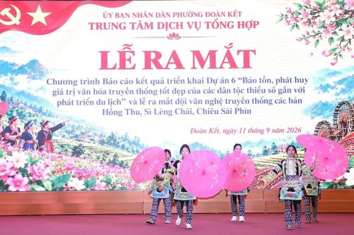 Lai Châu:Phường Đoàn Kết ra mắt đội văn nghệ truyền thống dân tộc Mông, Dao