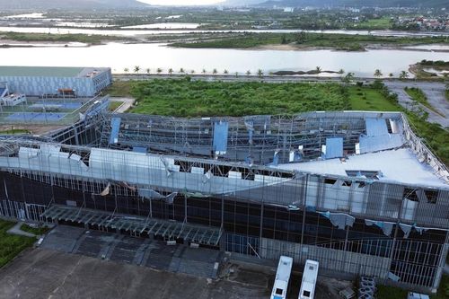 Quảng Ninh: Khôi phục Nhà thi đấu thể thao dưới nước từng bị hư hỏng nặng do bão Yagi