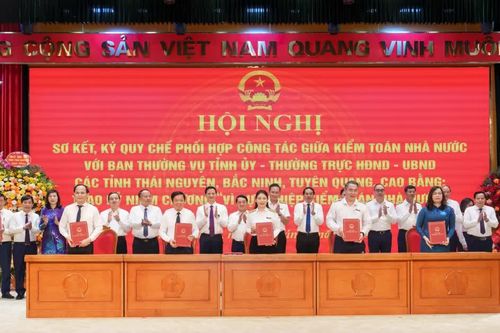 Kiểm toán Nhà nước ký quy chế phối hợp với Thái Nguyên, Bắc Ninh, Tuyên Quang và Cao Bằng