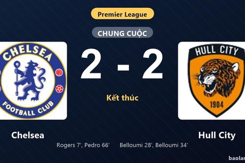 Thống kê trận đấu Chelsea 2-2 Hull City: Màn rượt đuổi tỷ số mãn nhãn