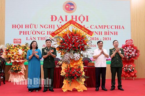 Đại hội Hội Hữu nghị Việt Nam - Campuchia phường Hoa Lư lần thứ nhất, nhiệm kỳ 2026-2031
