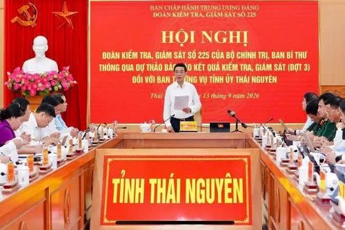 Thông qua dự thảo báo cáo kết quả kiểm tra, giám sát (đợt 3) đối với Ban Thường vụ Tỉnh ủy Thái Nguyên