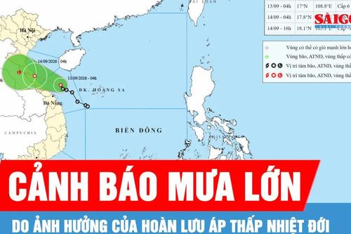 Áp thấp nhiệt đới vào vùng biển Trung bộ, cảnh báo mưa lớn