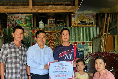 Bạn đọc giúp đỡ bà Trần Thị Bé Chính ở Đồng Tháp hơn 42 triệu đồng