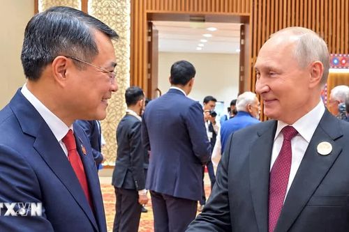 Thủ tướng Lê Minh Hưng gặp ngắn Tổng thống Liên bang Nga Vladimir Putin
